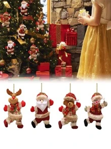 4 cái Giáng sinh Ông già Noel & Người tuyết Hình Người tuyết Treo tường - Nhiều màu - Xem 7