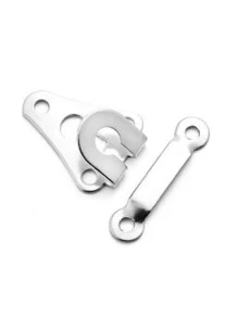 5 Pairs Waistband Hook & Eye Closures For Trousers - Silver - View 1