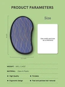 1 Máy tẩy lông bằng thủy tinh pha lê, Dụng cụ giũa chân & tẩy lông 2 trong 1, Thiết bị tẩy lông đa chức năng có thể tái sử dụng, Dụng cụ tẩy da chết không đau cho cánh tay, lưng và chân, Dễ sử dụng, Máy nhổ lông di động cho phụ nữ và nam giới - Màu đen. Sau khi sử dụng, chúng tôi khuyên bạn nên thoa kem dưỡng ẩm hoặc gel lô hội để làm dịu da. - màu đen - Xem 4