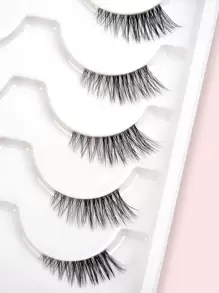 Homaylash 6 pairs of 11mm long false eyelashes - Black - View 6