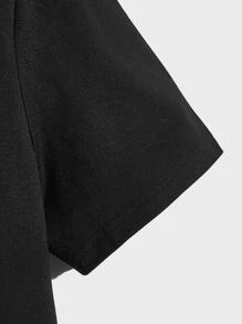 GENTILAND 男士小熊印花T恤 - 黑色 - 查看 4