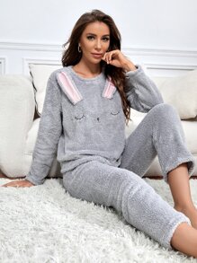 Bộ đồ ngủ Nữ Hoạt hình Dễ thương - Màu Xám nhạt - Xem 1