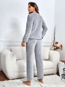 Bộ đồ ngủ Nữ Hoạt hình Dễ thương - Màu Xám nhạt - Xem 2