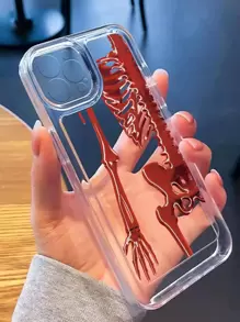 Skeleton Pattern Clear Phone Case,International Version, Not The Domestic Version - Multicolor - View 1