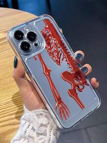 Skeleton Pattern Clear Phone Case,International Version, Not The Domestic Version - Multicolor - View 3