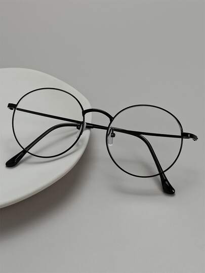 نظارات شمسية بإطار دائري للرجال، إكسسوارات نظارات شمسية واضحة