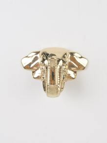 件鋅合金大像衣服掛鉤門後掛鉤衣帽間單掛鉤 - 金色 - 查看 4