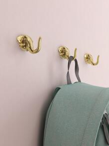 件鋅合金大像衣服掛鉤門後掛鉤衣帽間單掛鉤 - 金色 - 查看 5