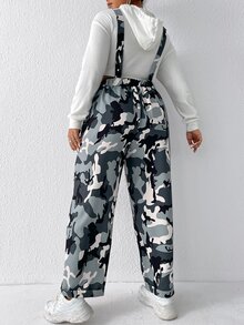 1 pieza Overol con estampado de camuflaje - Multicolor - Ver 2