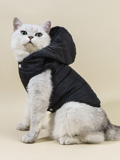 PETSIN معطف حيوانات أليفة بسيط قبعة قطعة واحدة