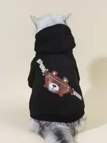 PETSIN 1 件熊寵物印花運動衫 - 彩色 - 查看 1