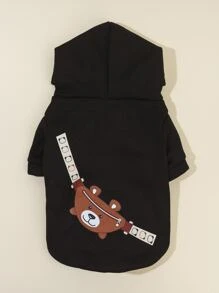 PETSIN 1 件熊寵物印花運動衫 - 彩色 - 查看 2