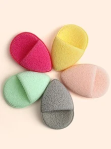 Maange 5pcs Water Drop Shaped Makeup Remover Pads, Makeup Tool - Multicolor - View 4