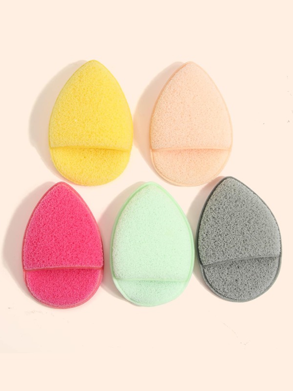 5pcs Waterdrop Shaped Makeup Remover Puff SHEIN UK