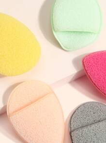 Maange 5pcs Water Drop Shaped Makeup Remover Pads, Makeup Tool - Multicolor - View 3