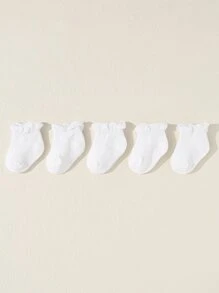Vớ rắn cho bé 5 cặp - trắng - Xem 1