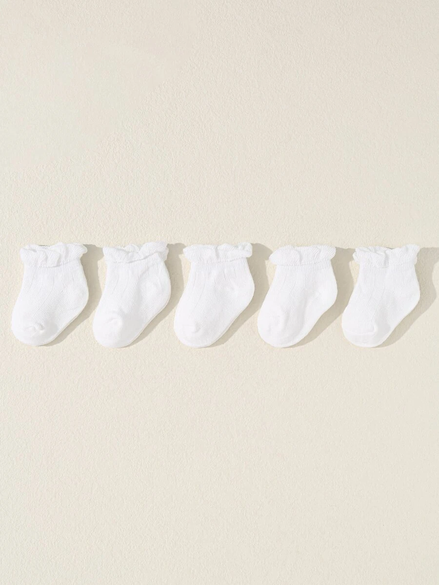 Vớ rắn cho bé 5 cặp - trắng - Xem 1