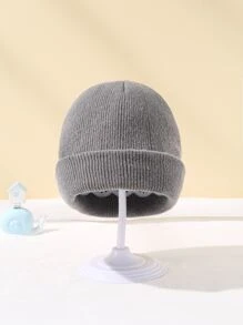 1入組嬰兒素色帽 - 淺灰色 - 查看 3