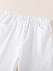 Kleinkind Mädchen Top mit Knopf vorne & Cami Top mit Öse Stickerei & Hose