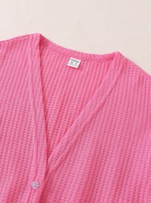 Kleinkind Mädchen Top mit Knopf vorne & Cami Top mit Öse Stickerei & Hose