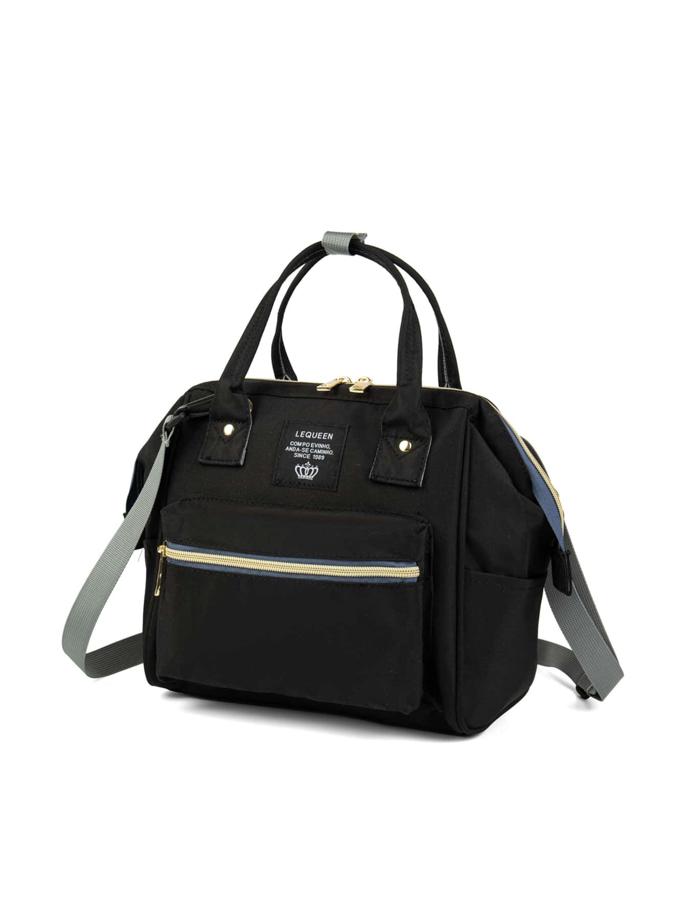 LEQUEEN 1 pieza Bolsa de pañales portátil - Negro - Ver 1