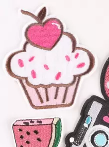 رقعة قماشية على حديد طعام و شكل الكاميرا 4 قطع