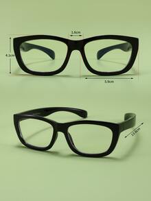 Kids Square Frame Eyeglasses - Black - View 4