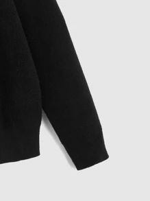 SHEIN Boys Cartoon Graphic Cardigan - Black - View 3