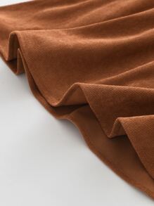 Đầm bé gái Nơ Bướm Xù màu trơn Dễ thương - màu nâu - Xem 3