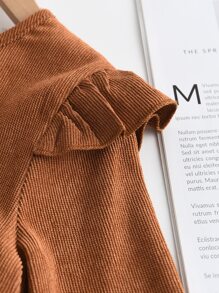 Đầm bé gái Nơ Bướm Xù màu trơn Dễ thương - màu nâu - Xem 5