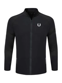Manfinity Sport Corelite Áo khoác thể thao tay áo in hình cánh tay Raglan cho nam - màu đen - Xem 4