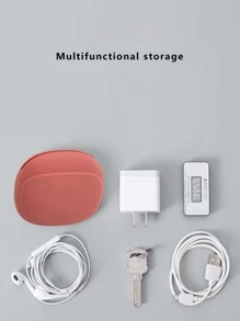 Hộp lưu trữ cáp dữ liệu silicone - Màu Hồng  Dưa hấu - Xem 3