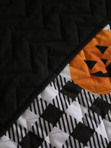 Colcha Halloween con patrón de calabaza - Multicolor - Ver 5