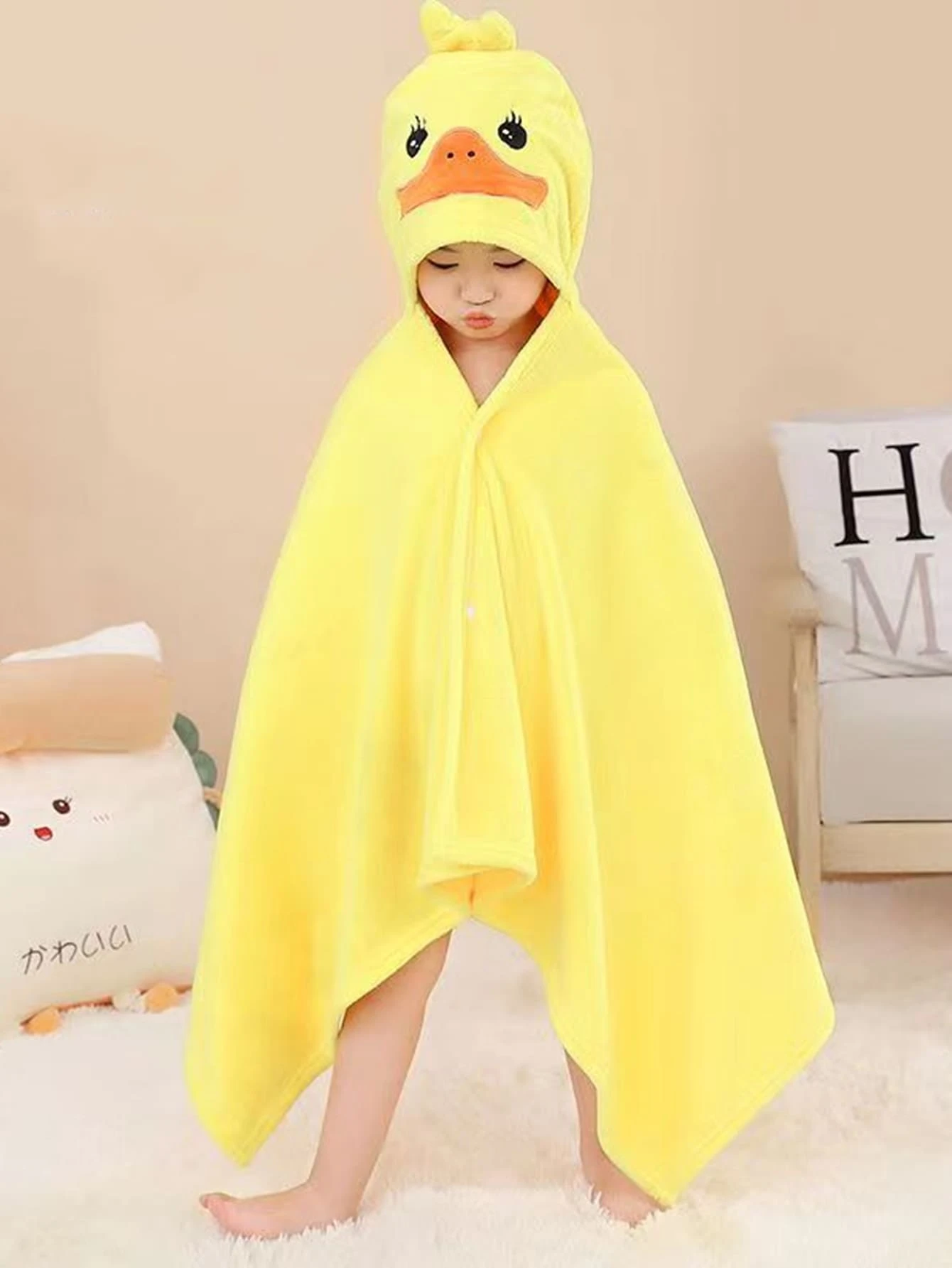 1入組鴨子設計兒童浴巾