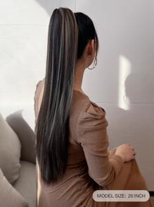 Claw Ponytail Extension Hair 26 Inch Long Straight Hair Heat Resistant Fiber Synthetic Ponytail Hairpiece For Women Daily Used - Black - View 3