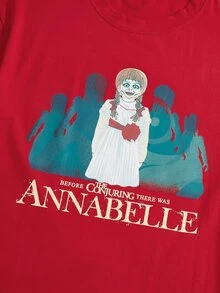 ROMWE MEN WB Horror | ROMWE Guys Figure Graphic Tee - Red - View 8