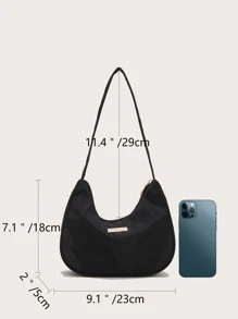 時尚純色輕便商務休閒極簡尼龍小方包,適用於青少年女孩、女性大學生、菜鳥和白領工人,適用於辦公室、大學、工作、商務、通勤,適用於女性、菜鳥和白領工人,適用於女士、女性商務/通勤/工作/辦公室、節日/假期