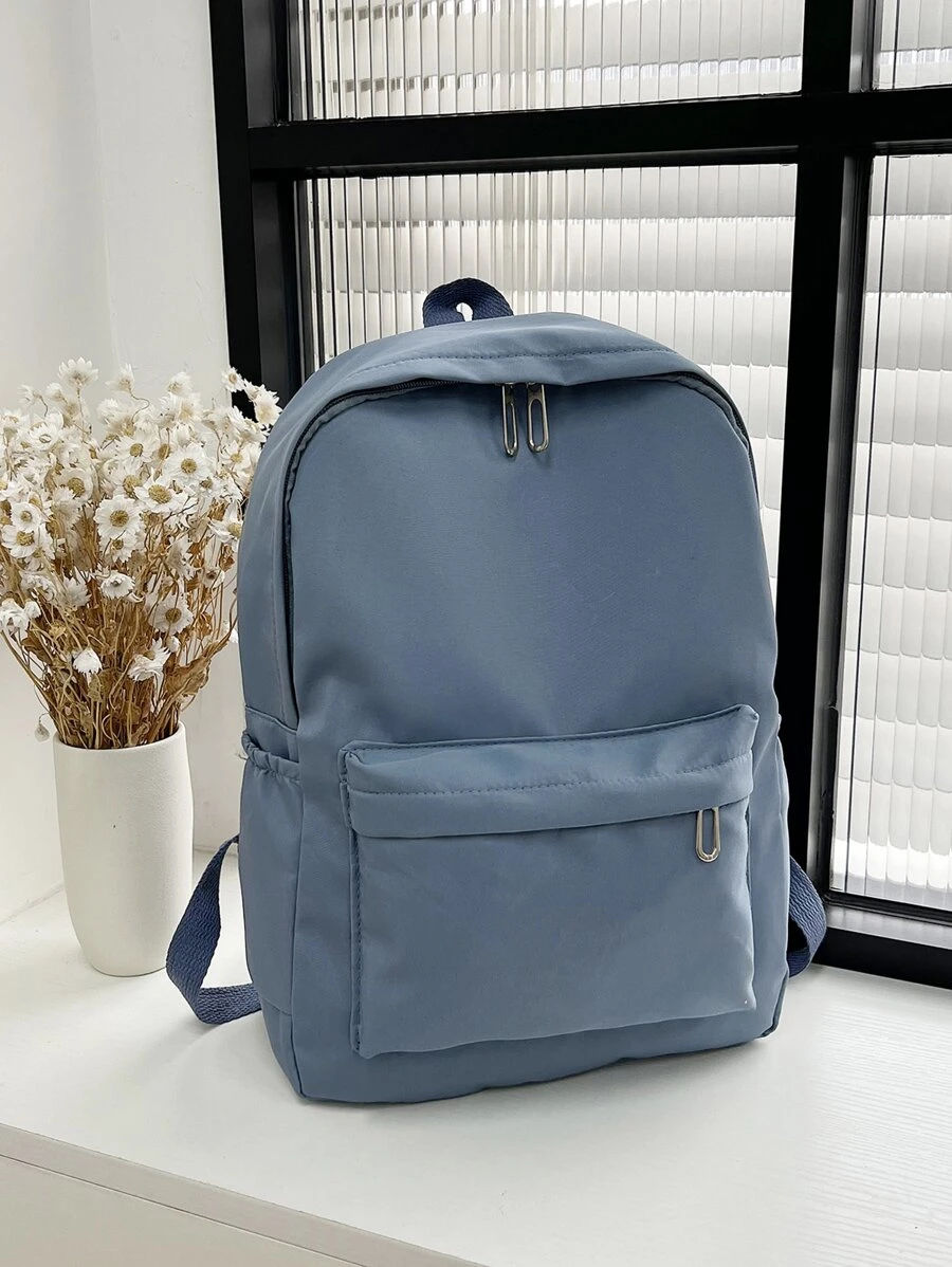 Mochila escolar impermeable, liviana y minimalista de gran capacidad para graduados, adolescentes, estudiantes de primer año, segundo año, junior y senior en la universidad, universidad y escuela secundaria, perfecta para exteriores, viajes y regreso a la escuela - Azul - Ver 1