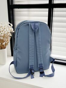 Mochila escolar impermeable, liviana y minimalista de gran capacidad para graduados, adolescentes, estudiantes de primer año, segundo año, junior y senior en la universidad, universidad y escuela secundaria, perfecta para exteriores, viajes y regreso a la escuela - Azul - Ver 6