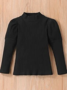 Bé gái Cổ giả Tay áo chân cừu Áo thun & Kẻ sọc Thắt lưng Váy - Nhiều màu - Xem 4