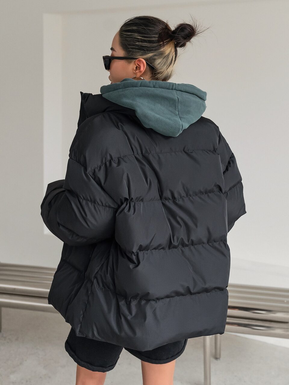 Women Plain Zip Up Collar Casual Winter Jacket Women Coats