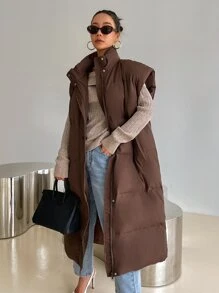 DAZY Abrigo acolchado con cremallera delantera - Café integral - Ver 3
