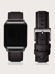 1 مشبك ساعة من الجلد الأسود الكلاسيكي متوافق مع سلسلة ساعات سي اي، 9، 8، 7، 6، 5، 4، 3، 2، 1، مناسب لمقاسات 38 ، 40 ، 41 ، 42 ، 44 ، 45 ، 49 مم، ربطة ساعة للرجل الرسمي الأنيق