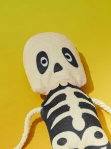 骷髏造型互動式貓玩具,適用於貓/小貓寵物玩具 - 黑與白 - 查看 5