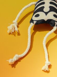 骷髏造型互動式貓玩具,適用於貓/小貓寵物玩具 - 黑與白 - 查看 6