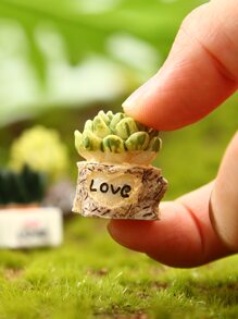 4pcs Mini Artificial Potted Plant Ornament - Multicolor - View 7