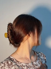 圖案髮爪 - 橄欖綠 - 查看 2