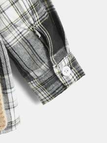 Toddler Boys Plaid Pattern Cable Knit 2 In 1 Jumper - Multicolor - View 4