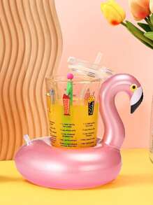 1 pieza Portavasos con diseño de flamenco inflamable