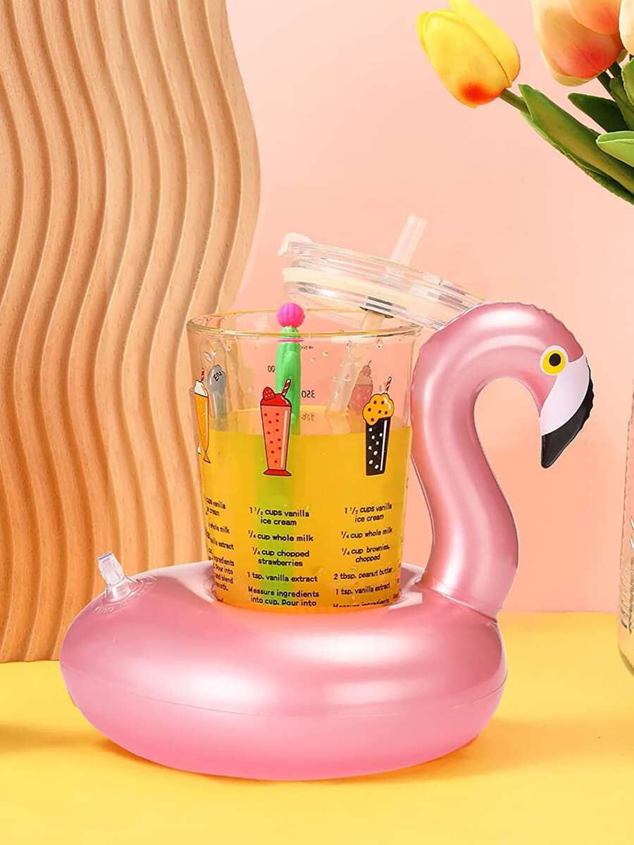 1 pieza Portavasos con diseño de flamenco inflamable